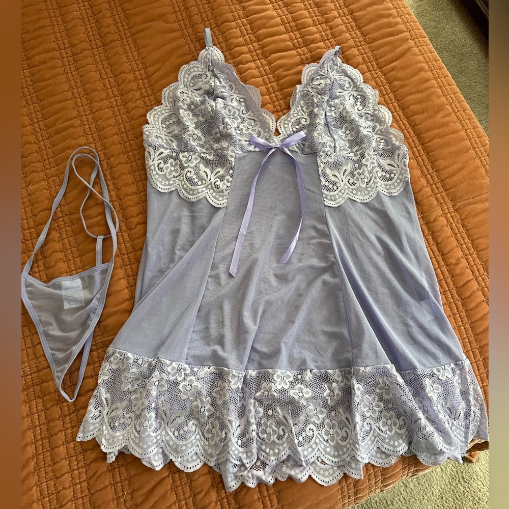 Shein lace lingerie slip set